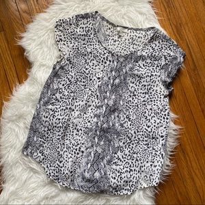 Joie ||  100% Silk || Animal Print Blouse || Size Small